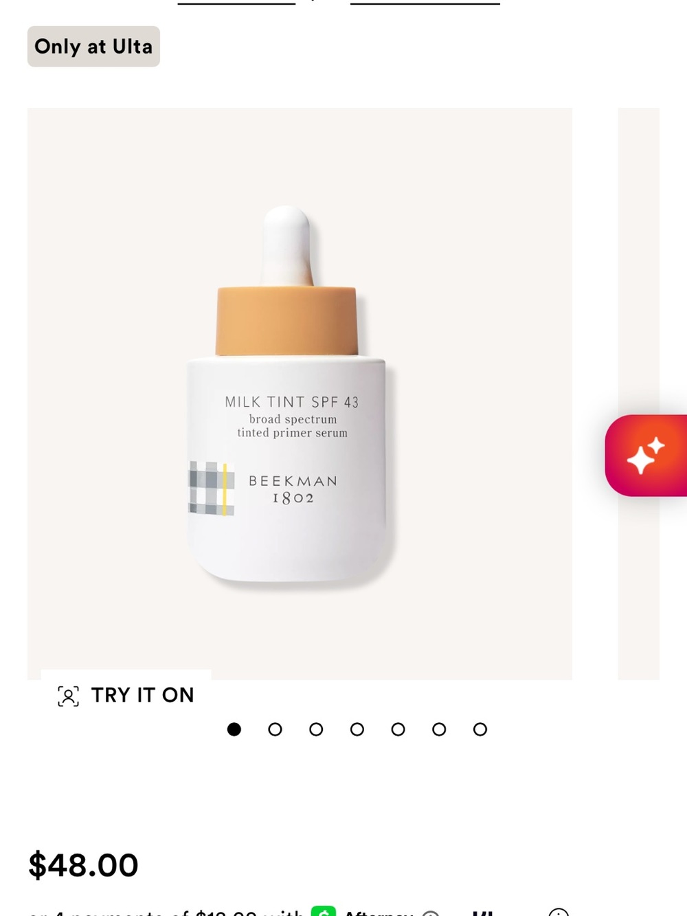 Beekman 1802 Milk Tint SPF 43 Tinted Primer Serum.